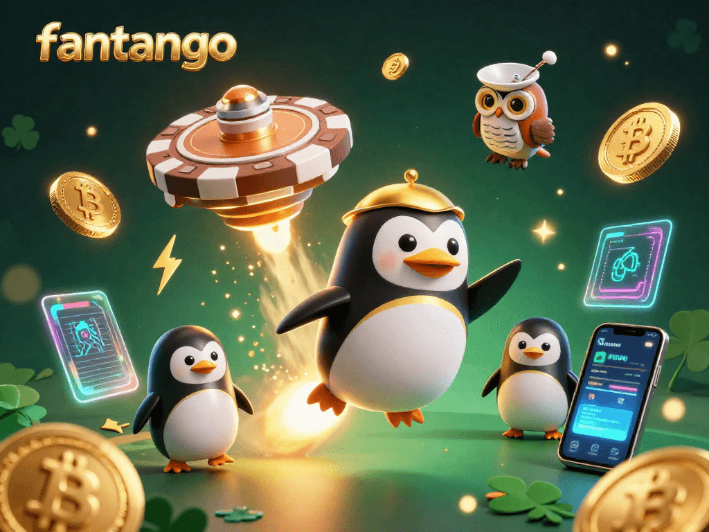 Experience the thrill of fantango while a golden penguin blasts through space collecting coins.