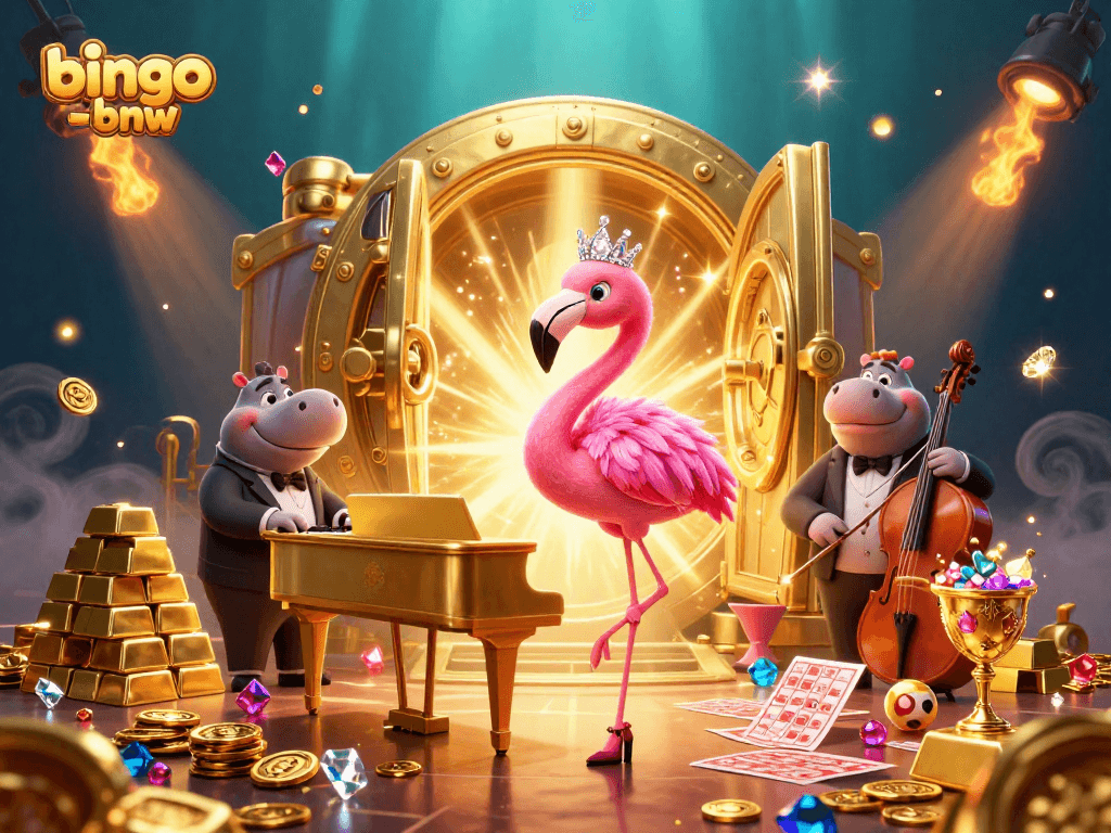 Experience the thrill of bingo-bnw with vibrant characters and rich casino elements.