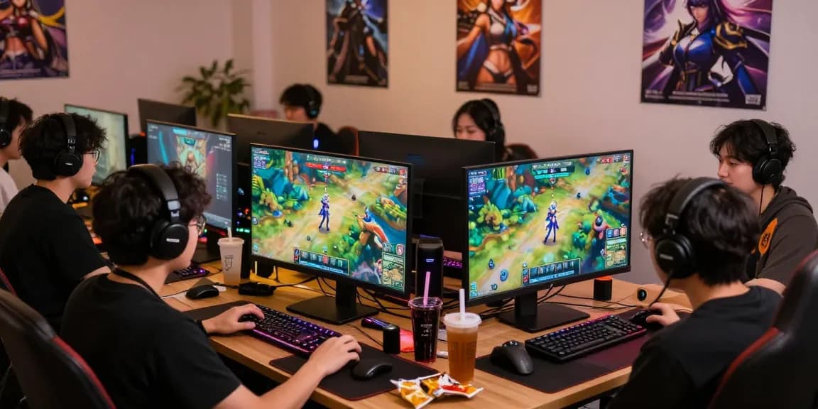 Engaged players enjoying gacha168 in a colorful gaming environment