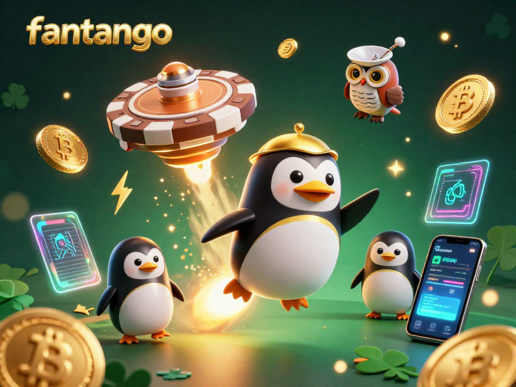 Experience the thrill of fantango while a golden penguin blasts through space collecting coins.