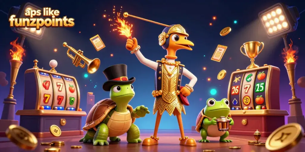 Play exciting games at apps like funzpoints with vibrant characters and casino elements.
