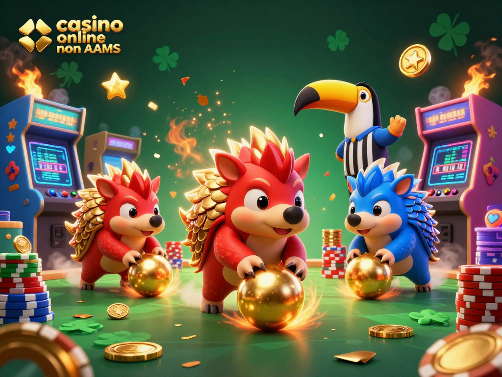 Gioca nei migliori casino online non AAMS con pangolini in azione tra gettoni e giochi arcade.