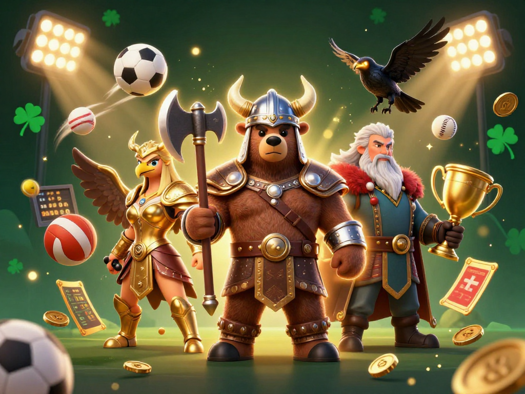 Engage with the rajacuan link in an epic Viking sports betting scene featuring dynamic game elements.