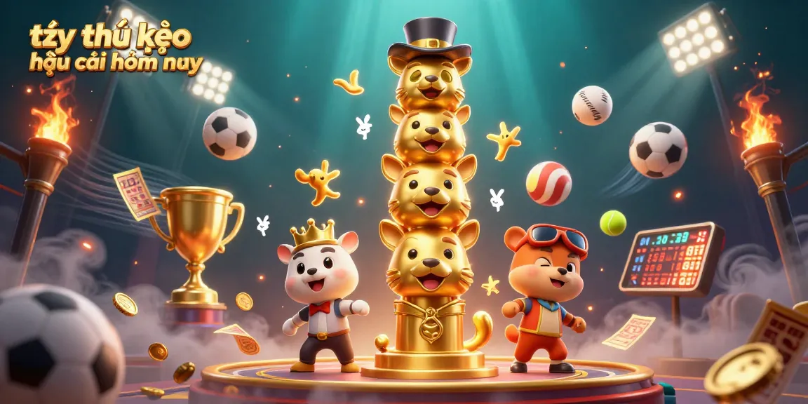 Betting on tỷ lệ kèo nhà cái hôm nay with vibrant sports elements enhancing the action