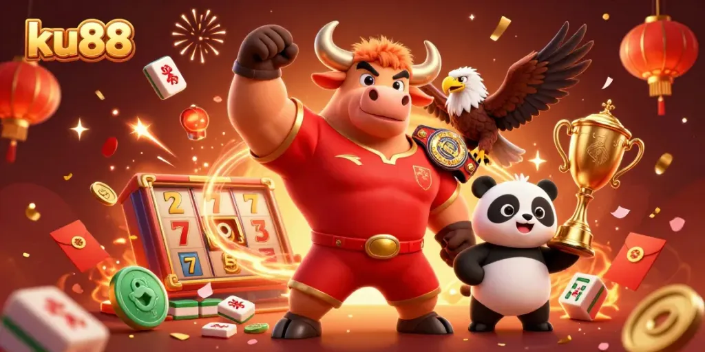 Experience thrilling victories at ku88 with an energetic casino scene featuring iconic characters.