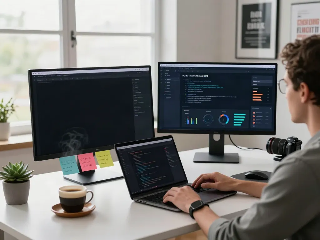 A80 information platform development in a modern home office.