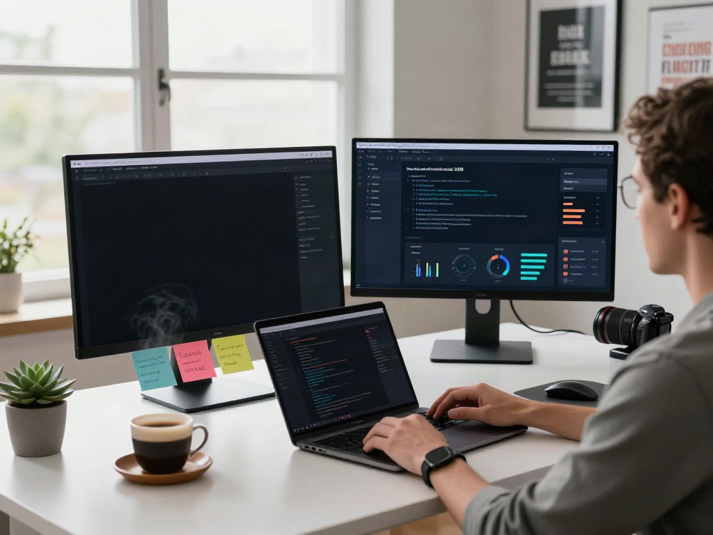 A80 information platform development in a modern home office.