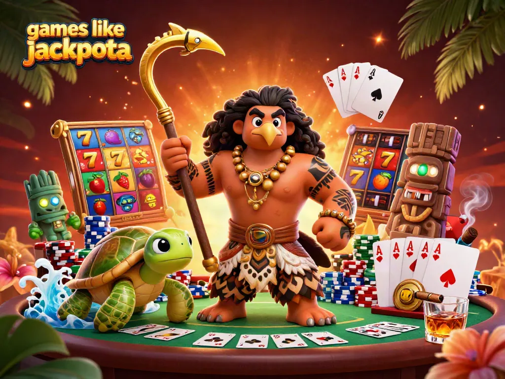 Experience games like jackpota with high-stakes slot reels and dynamic poker action in vibrant 3D.