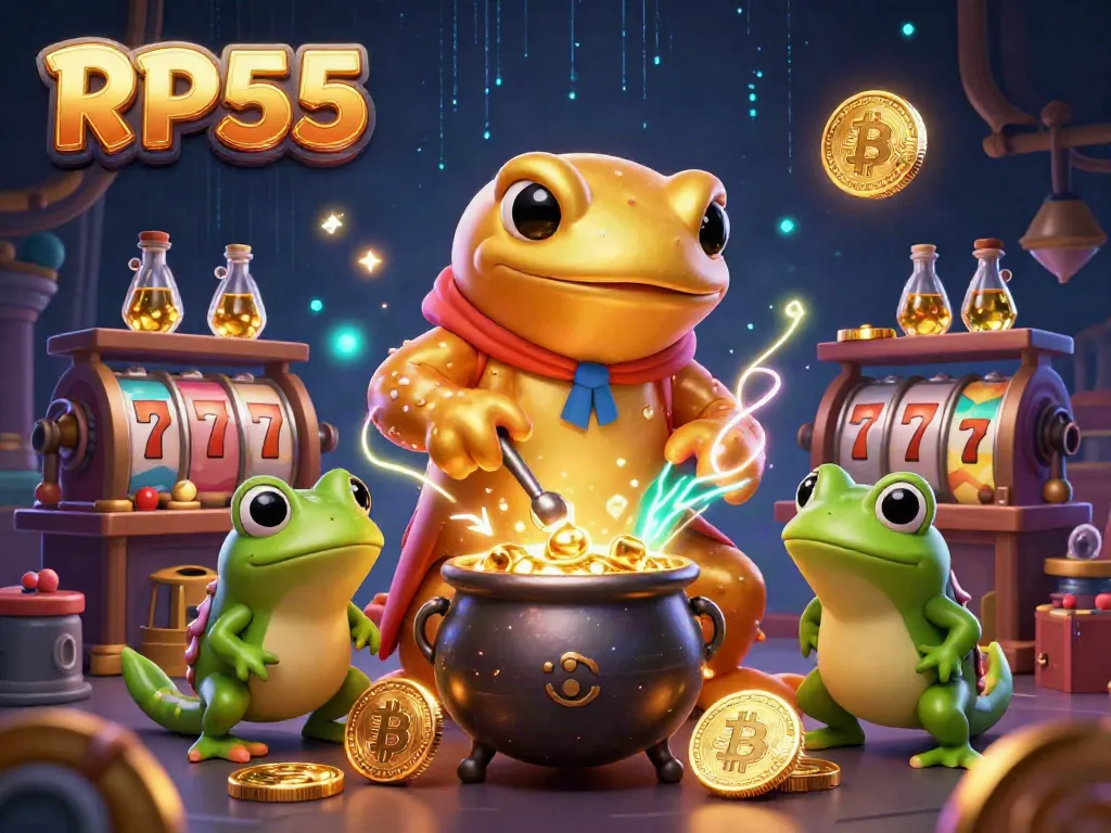 Engage with RP55 as the golden salamander alchemist creates wealth in a vibrant slot-filled fantasy.