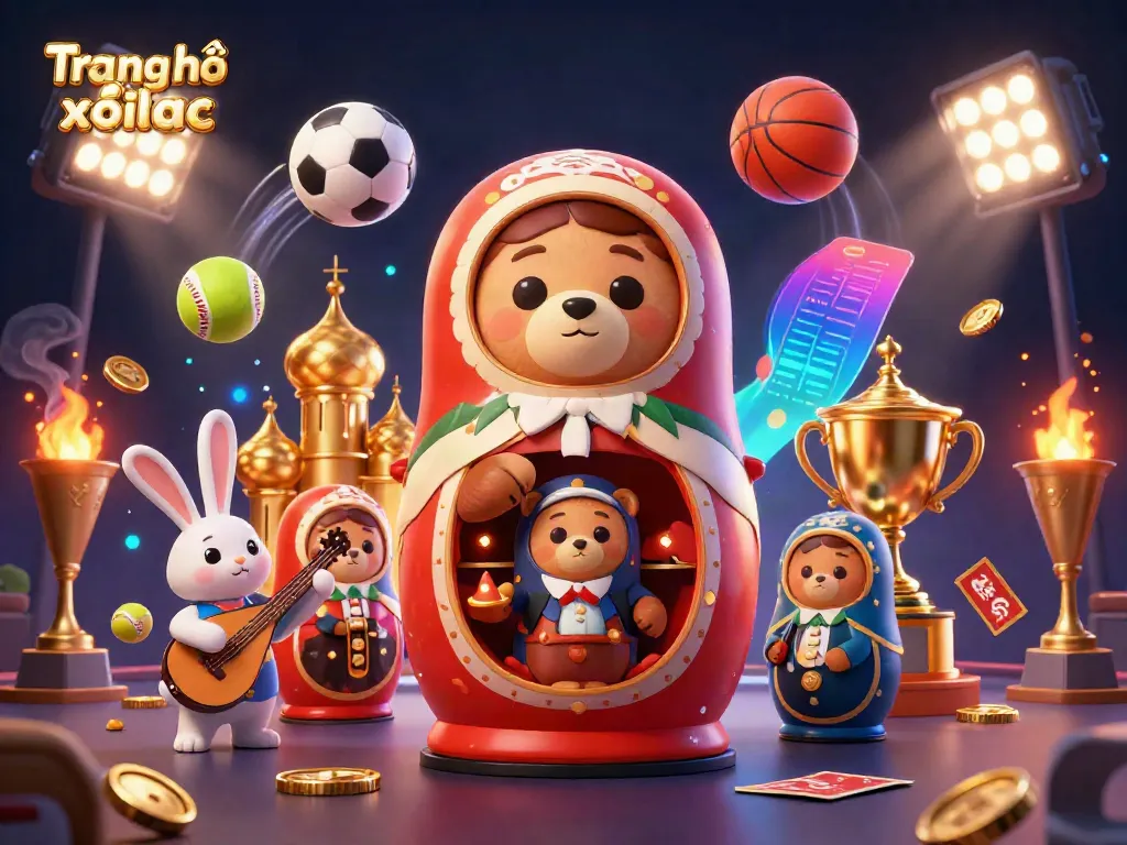Experience the excitement of Trang chủ xoilac with unique casino bear characters and dynamic sports elements.
