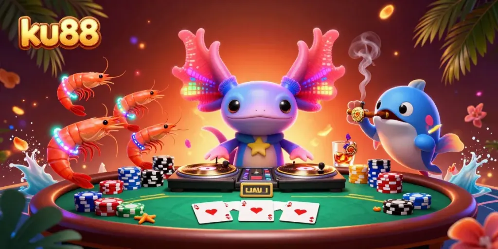 Experience vibrant gaming dynamics at ku88 with colorful characters and immersive casino elements.