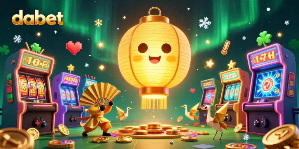 Dabet enhances your gaming experience with vibrant visuals of slot machines and interactive game elements.