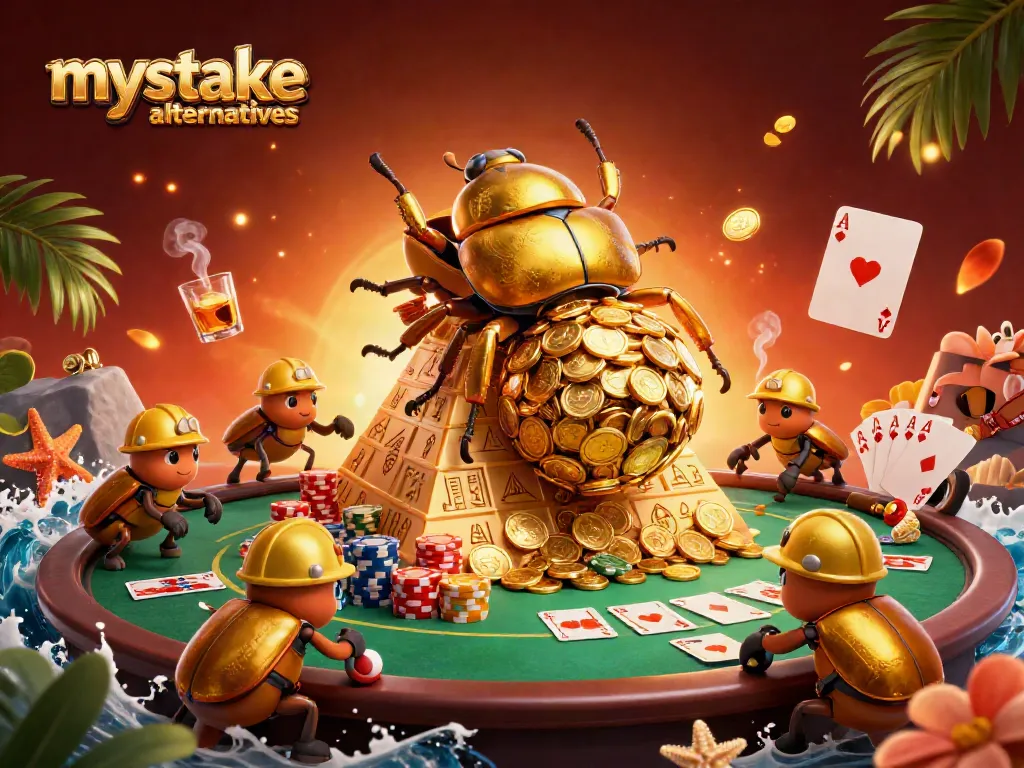Experience engaging gameplay at mystake alternatives with colorful poker elements and vibrant casino visuals.