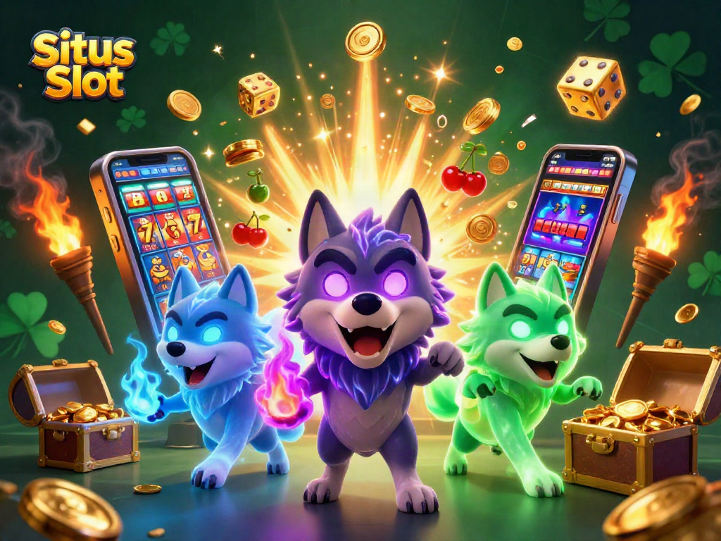Situs Slot showcases thrilling slot action with ghostly wolves and dynamic game elements bursting with energy