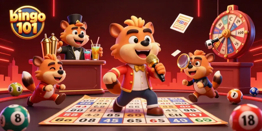 Experience the excitement of bingo 101 with thrilling games and colorful character activities.