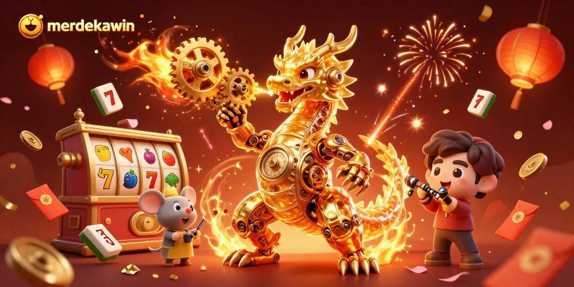 Menangkan jackpot di merdekawin dengan naga emas dan simbol keberuntungan yang berkilau.