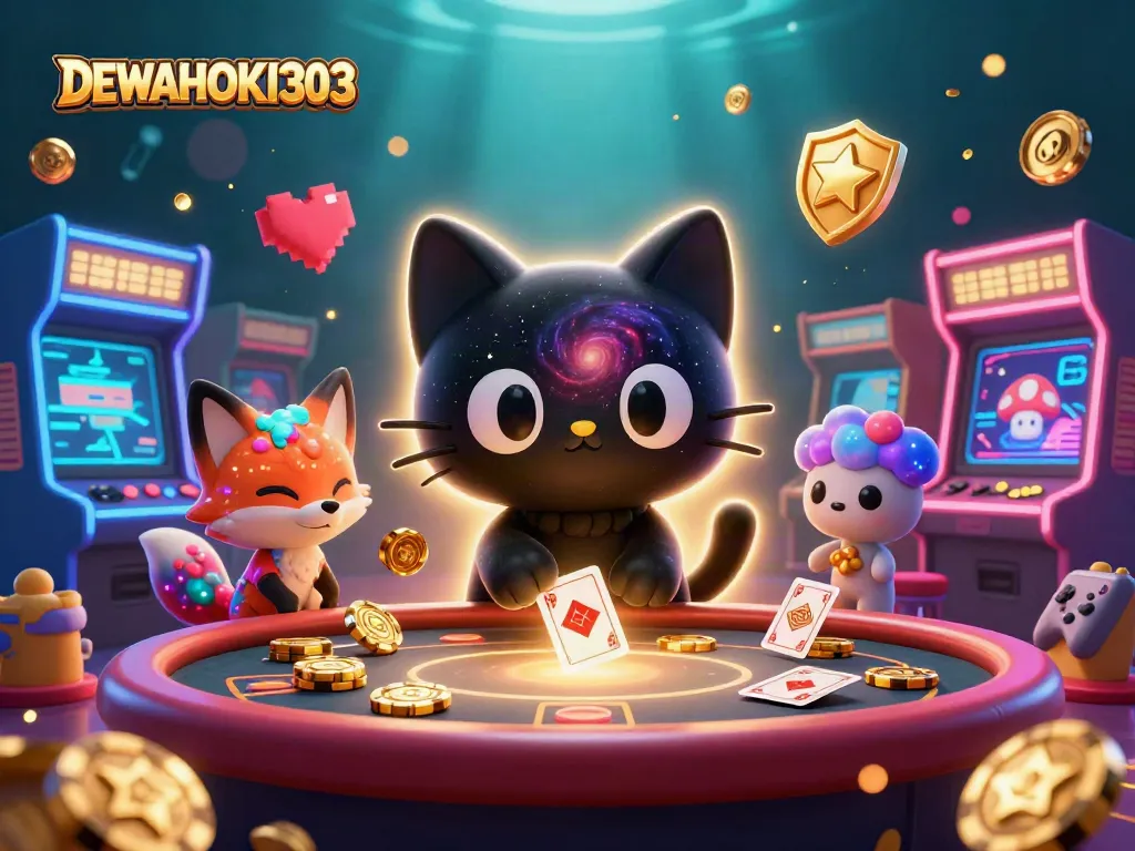 DEWAHOKI303 merayakan keseruan kasino dengan karakter dan mesin game berwarna-warni