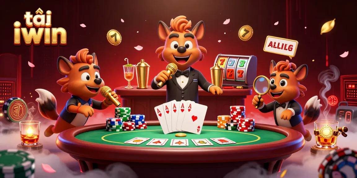 Experience exciting moments in the comedy casino club with tải iwin-themed hyena characters.