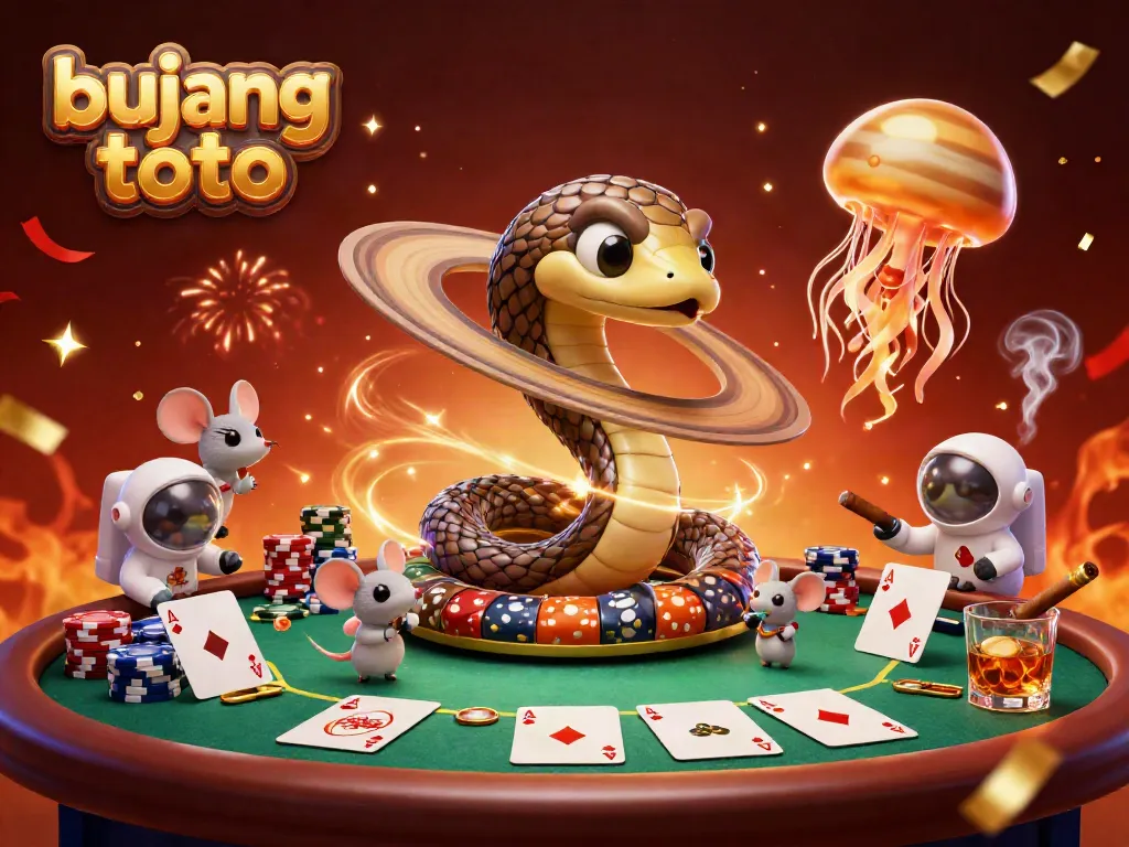 Engage with bujang toto's online gaming landscape through a vibrant cosmic gambling scene.