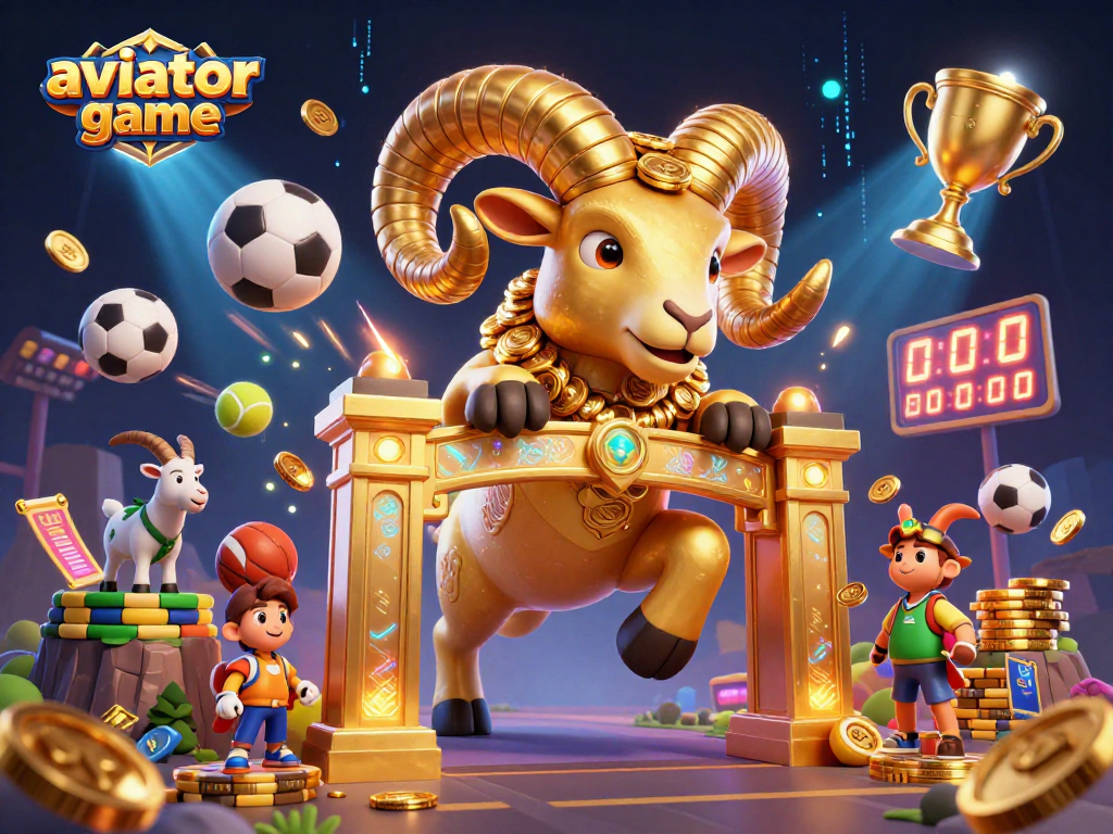 Play the aviator game with our vibrant scene showcasing dynamic sports elements and exciting casino ambiance.